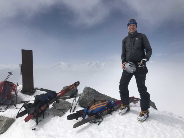 Christian auf dem Gipfel des Monte Leone