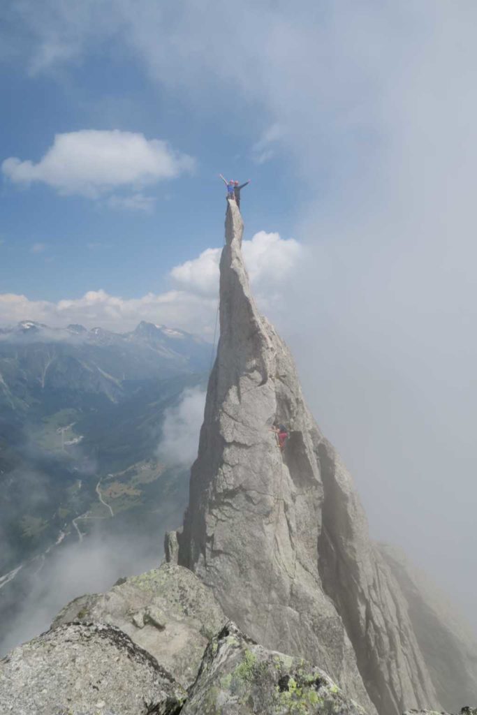 Klettern Albigna Hühö (K/B/5b) Franz Lischer