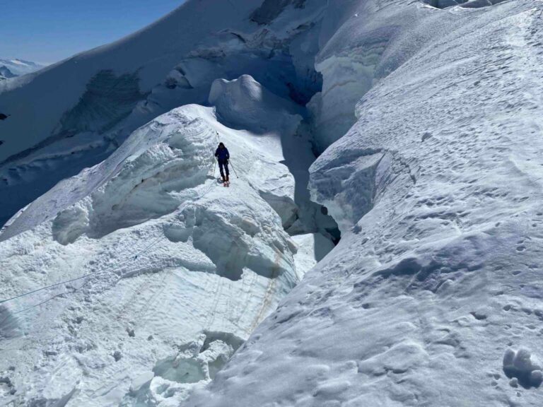 Spaltenumgehung bei 3550m